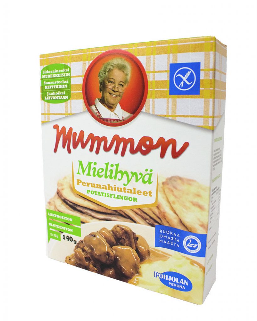 Mummon Mielihyvä Perunahiutaleet 140 g -pakkausmuutos!