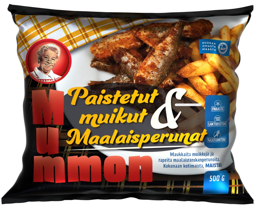 Mummon paistetut muikut ja maalaisperunat 500 g