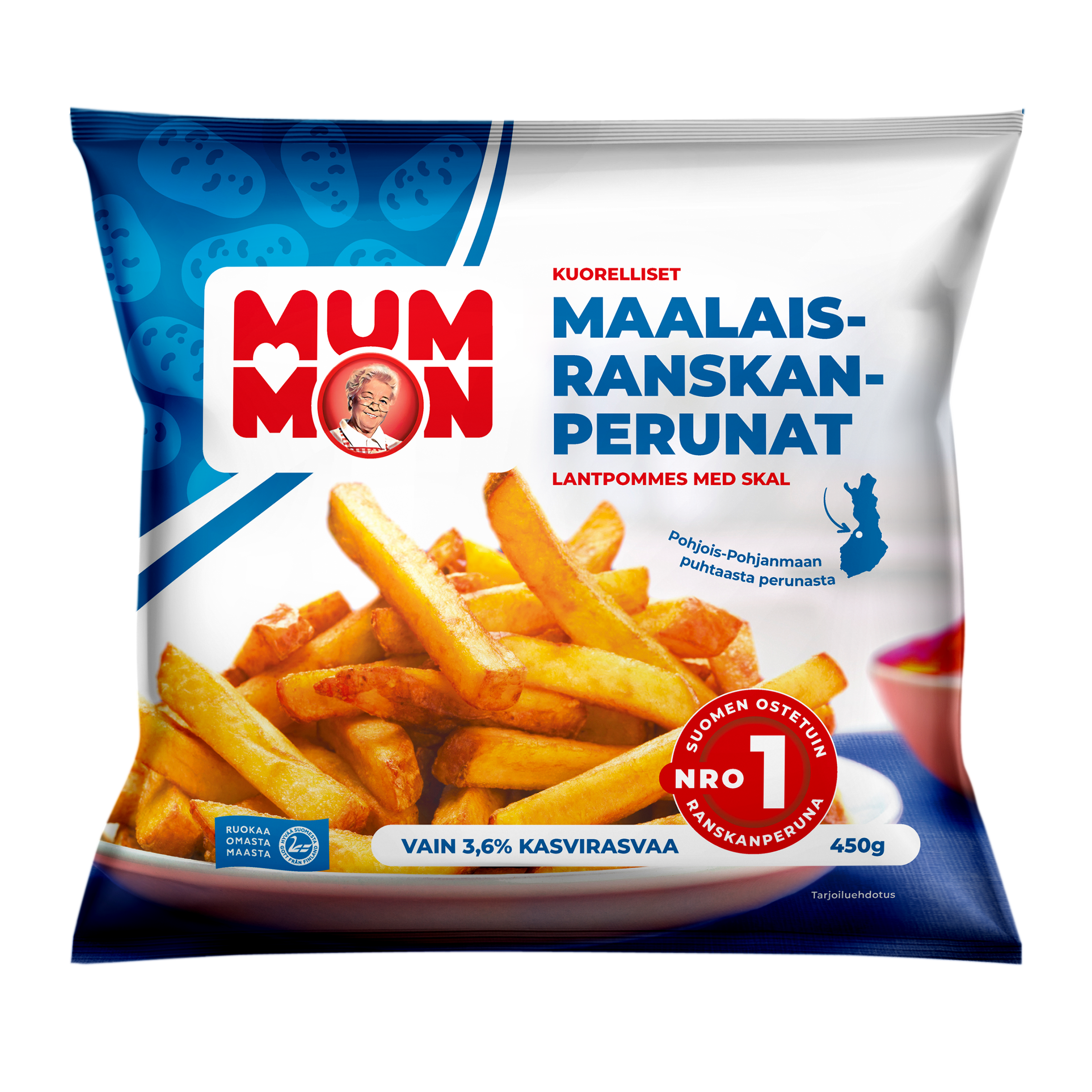Mummon kuorelliset Maalaisranskanperunat 450 g