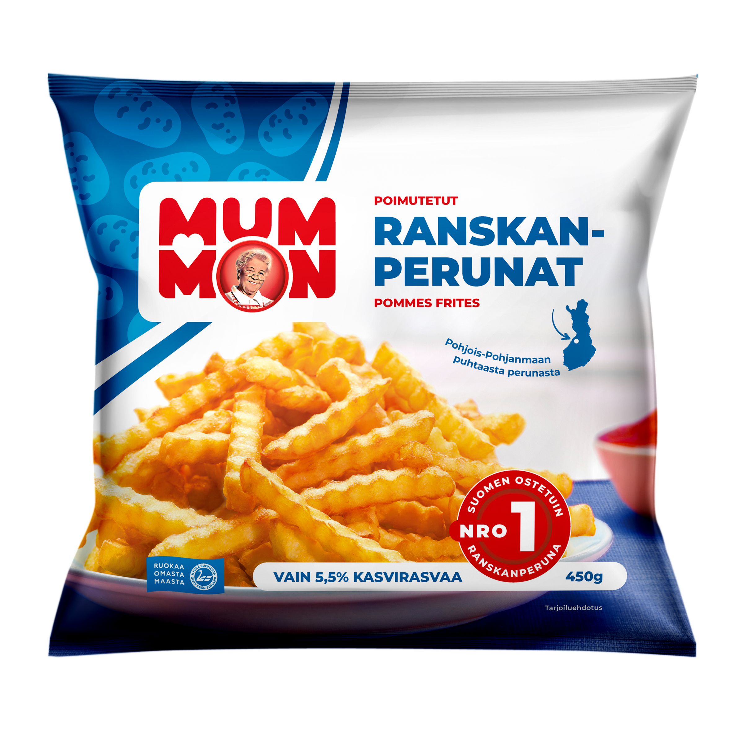 Mummon poimutetut Ranskanperunat 450g