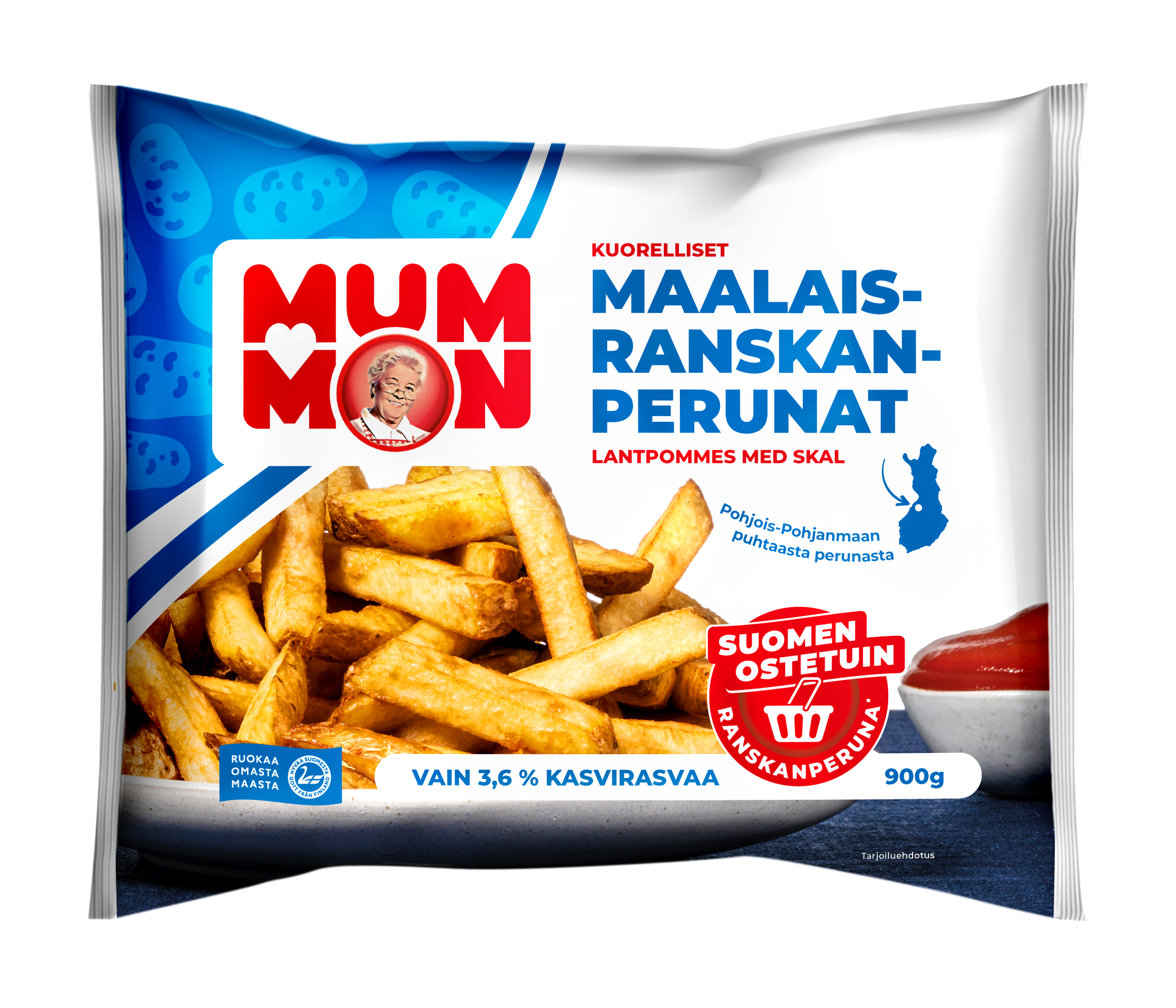 Mummon kuorelliset Maalaisranskanperunat 900g