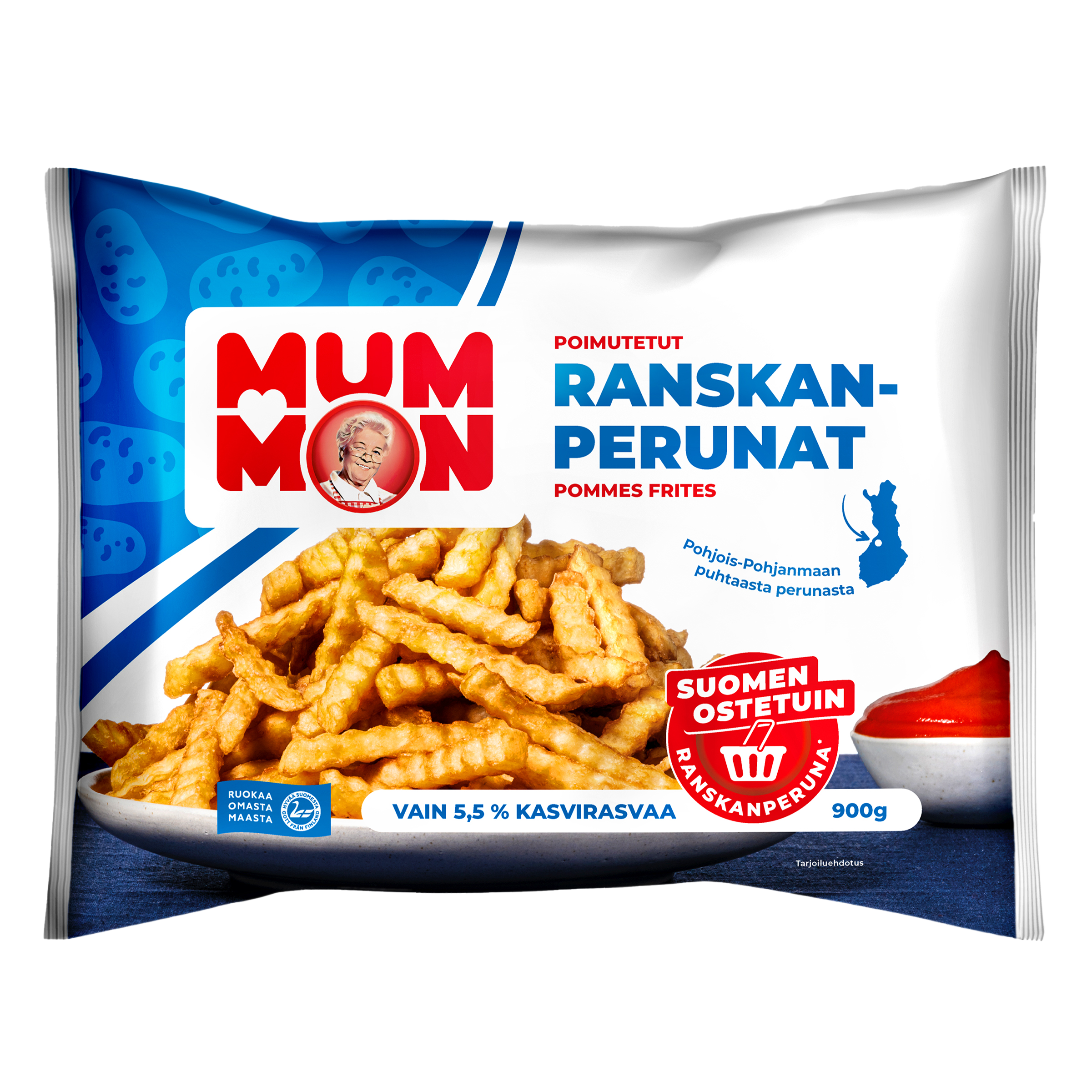 Mummon poimutetut Ranskanperunat 900g