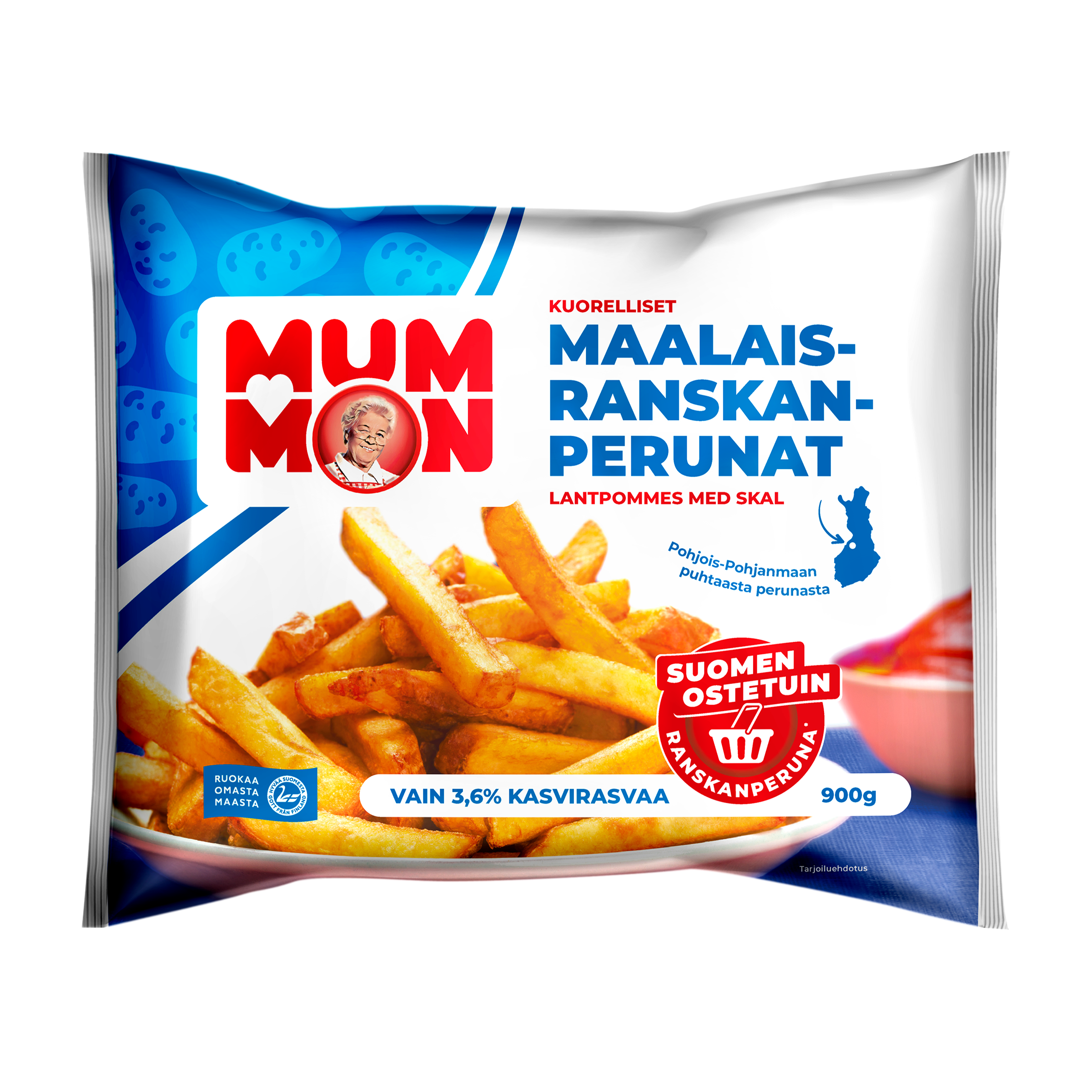 Mummon kuorelliset Maalaisranskanperunat 900g