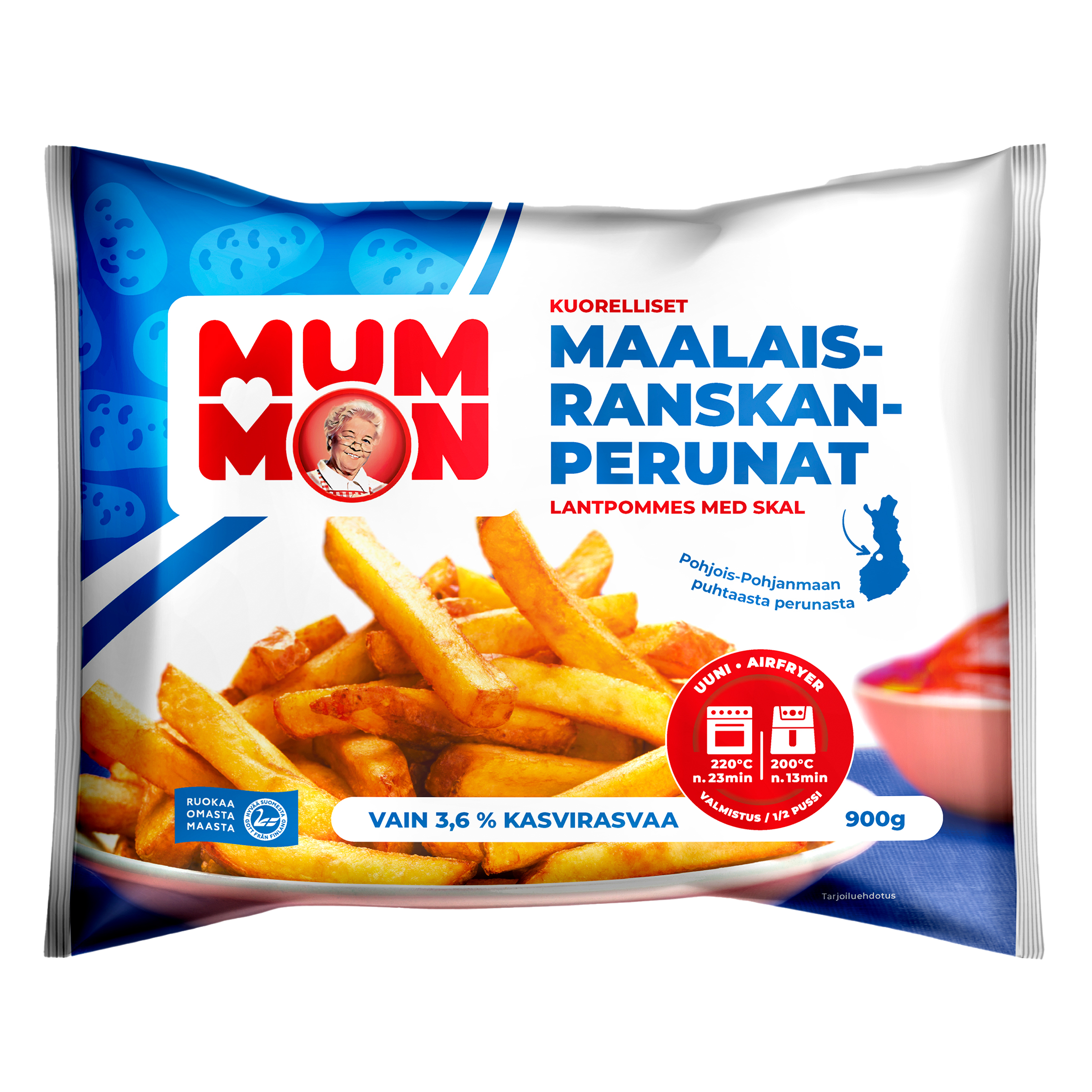 Mummon kuorelliset Maalaisranskanperunat 900g